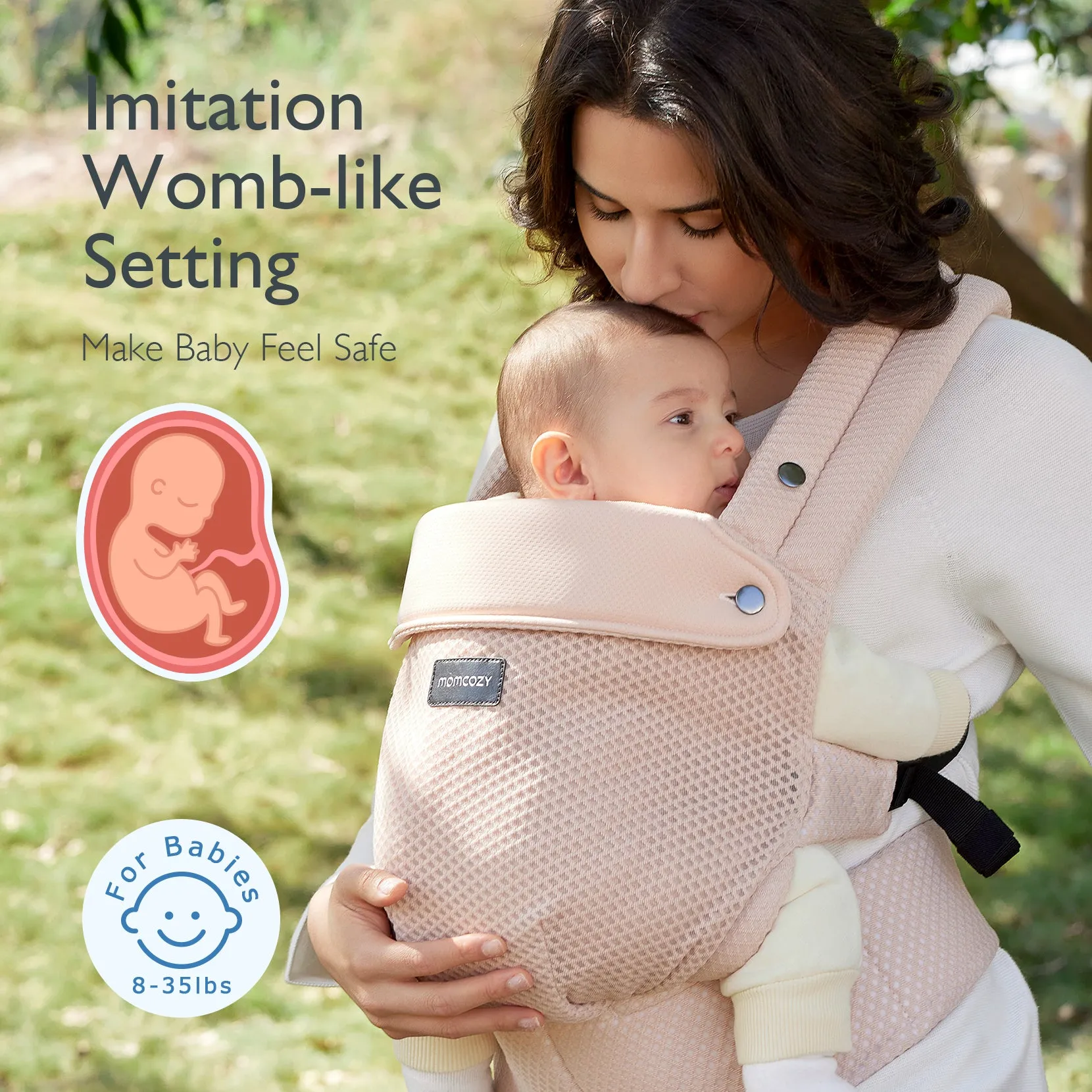 Ergonomic,Cozy and Lightweight - Baby Carrier Newborn to Toddler