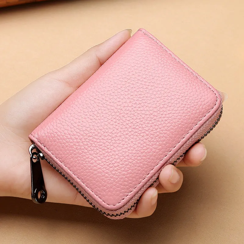 Factory Organ Multiple Card Slots Card Holder Card Case Popular Korean Women's Zip Wallet ID Card Card Holder Card Holder