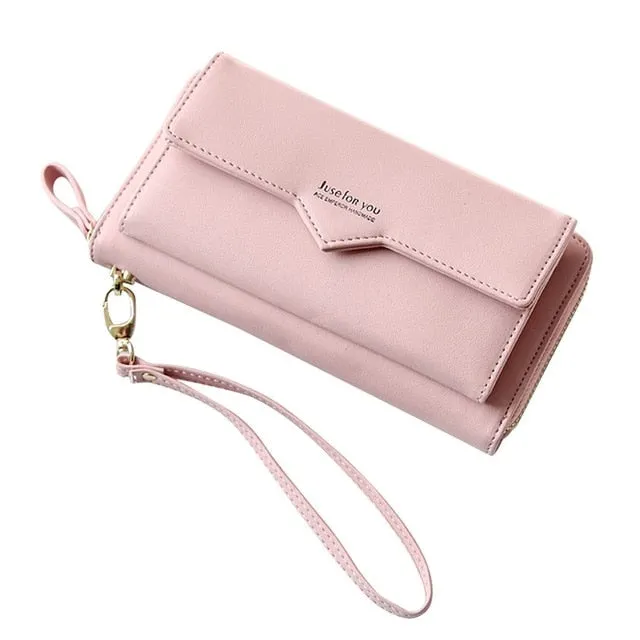 Fashion Women Leather Long Purse Wallet