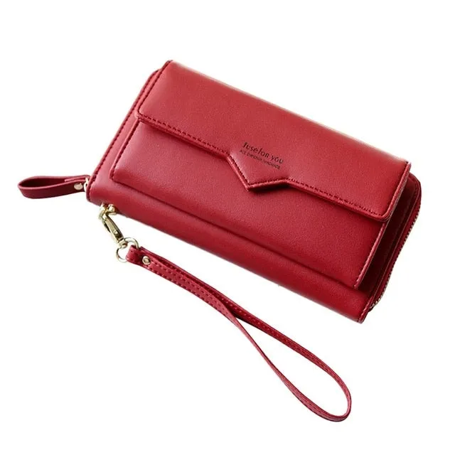 Fashion Women Leather Long Purse Wallet