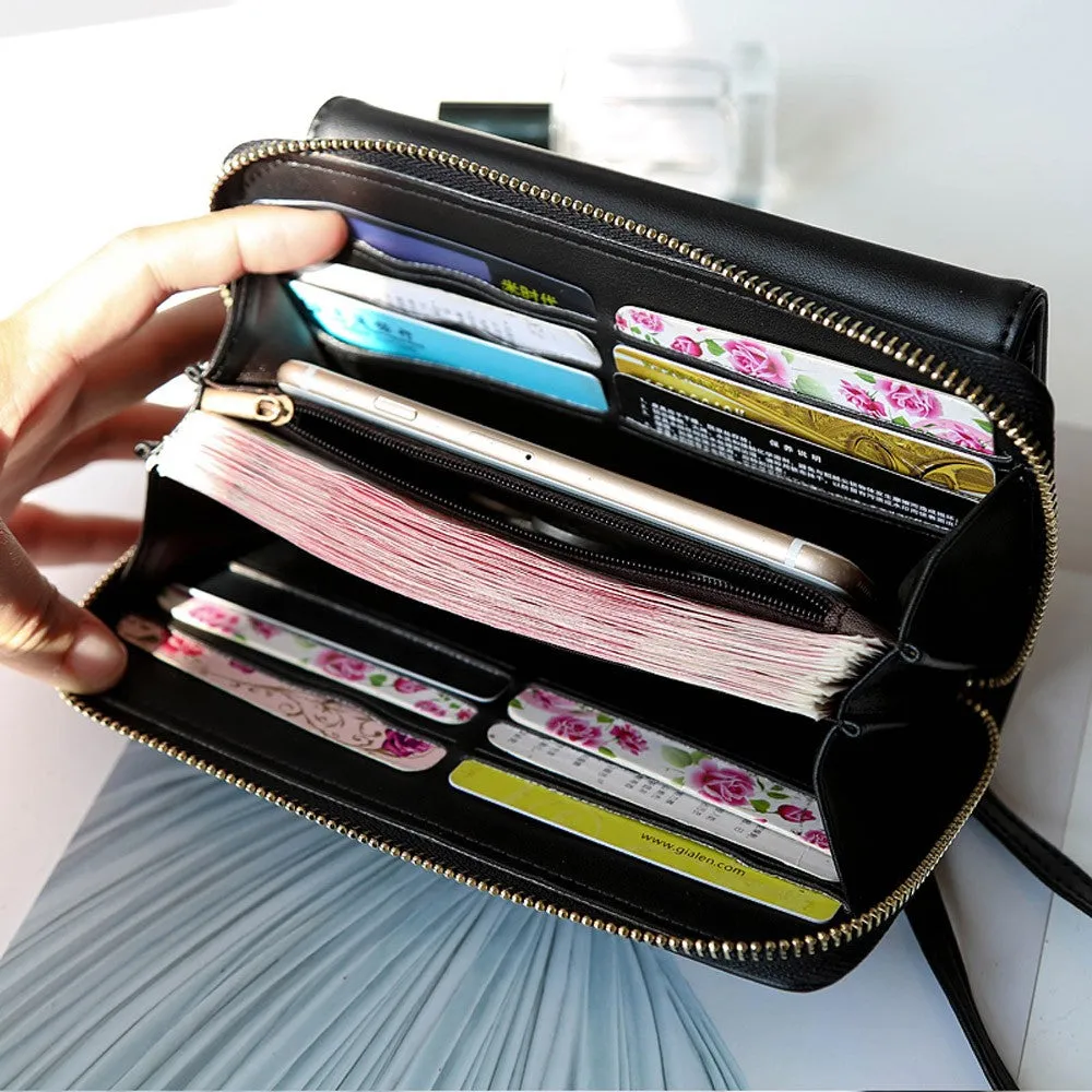 Fashion Women Leather Long Purse Wallet