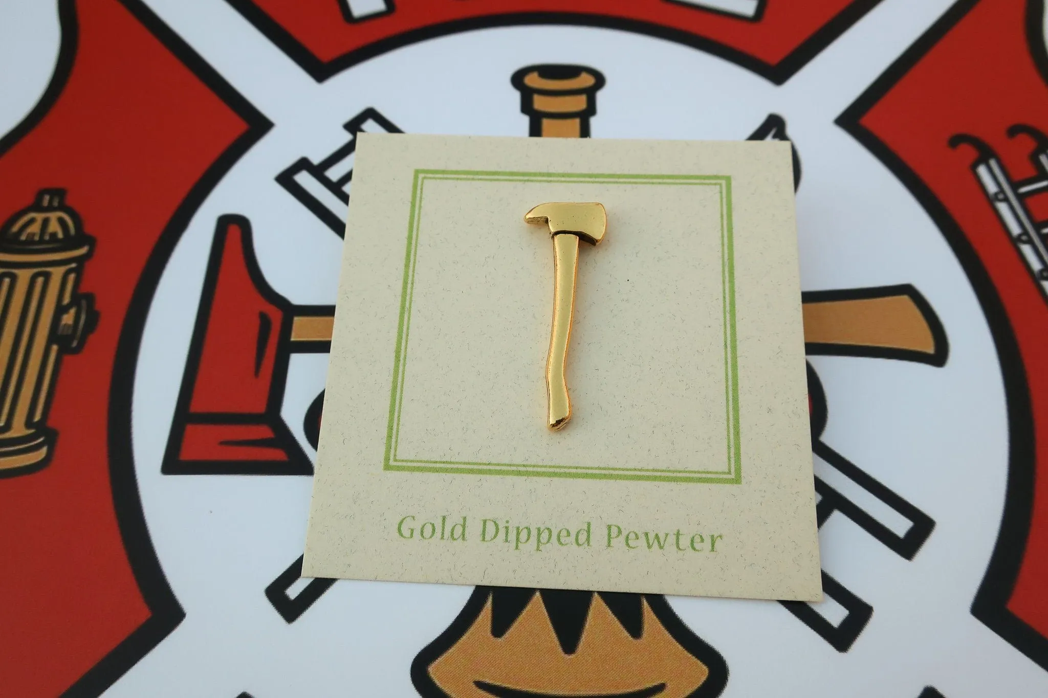 Fireman's Axe Gold Lapel Pin