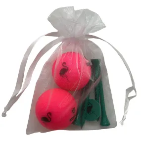 Flamingo 2 Golf Balls & 4 Tees Pack