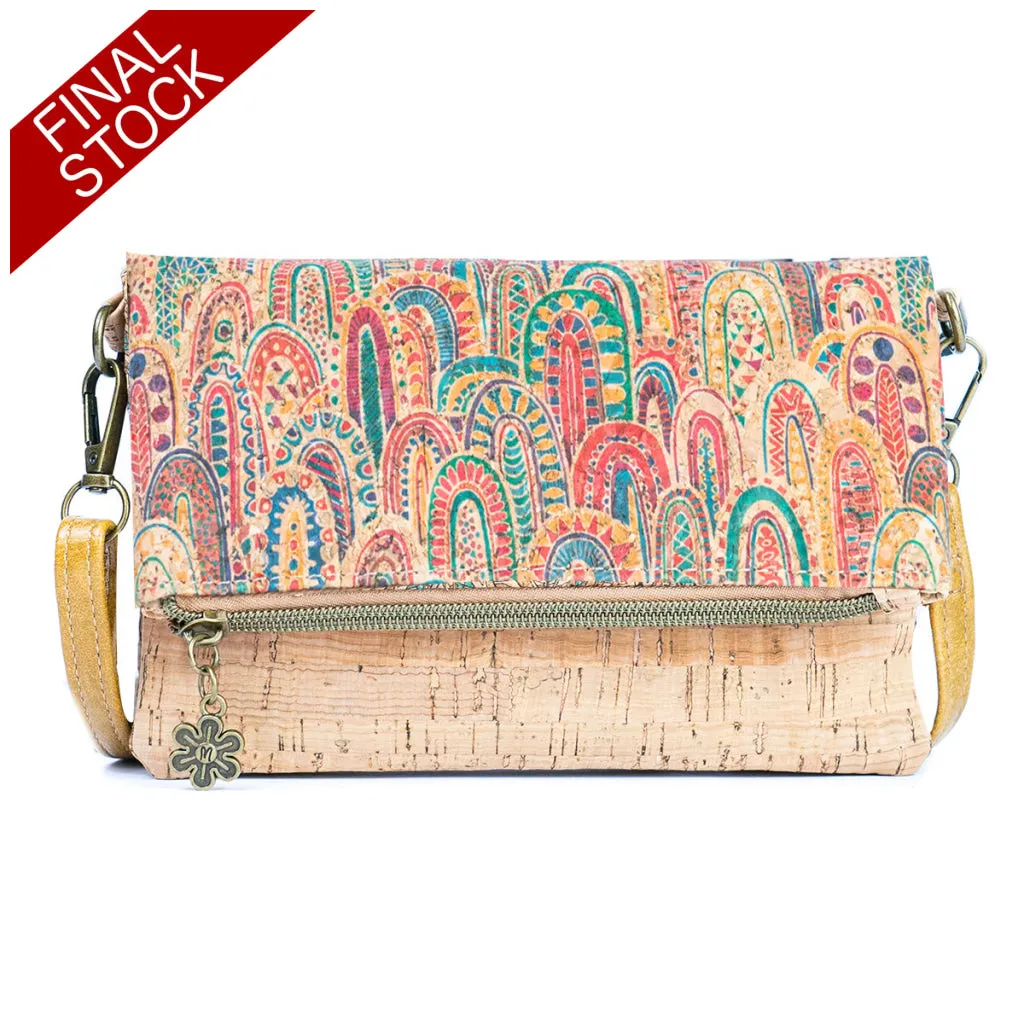 Flash Sale Printed Cork Foldable Crossbody and Phone Bag for Women BAGD-554