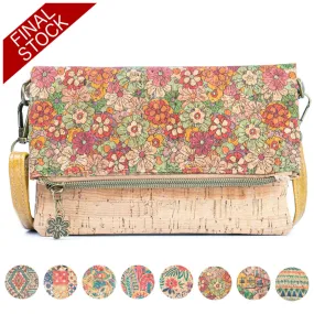 Flash Sale Printed Cork Foldable Crossbody and Phone Bag for Women BAGD-554