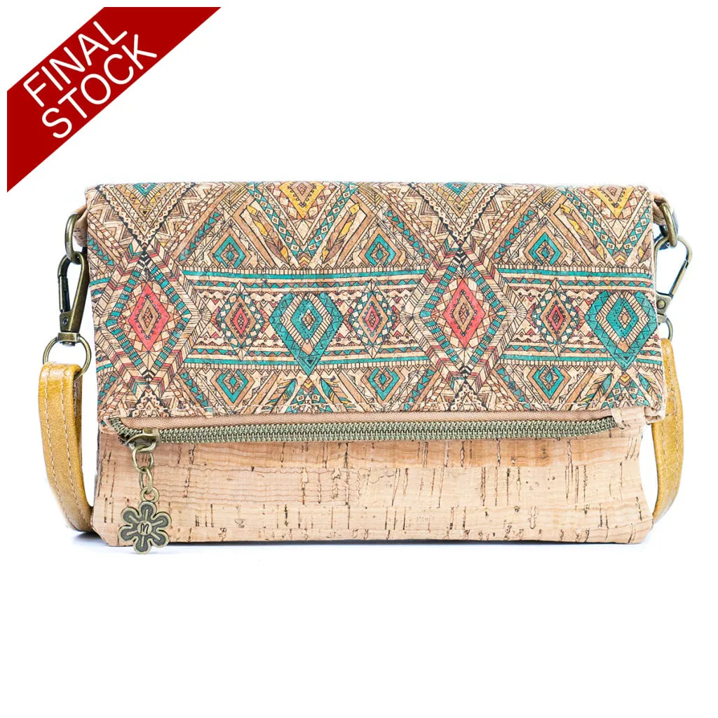 Flash Sale Printed Cork Foldable Crossbody and Phone Bag for Women BAGD-554