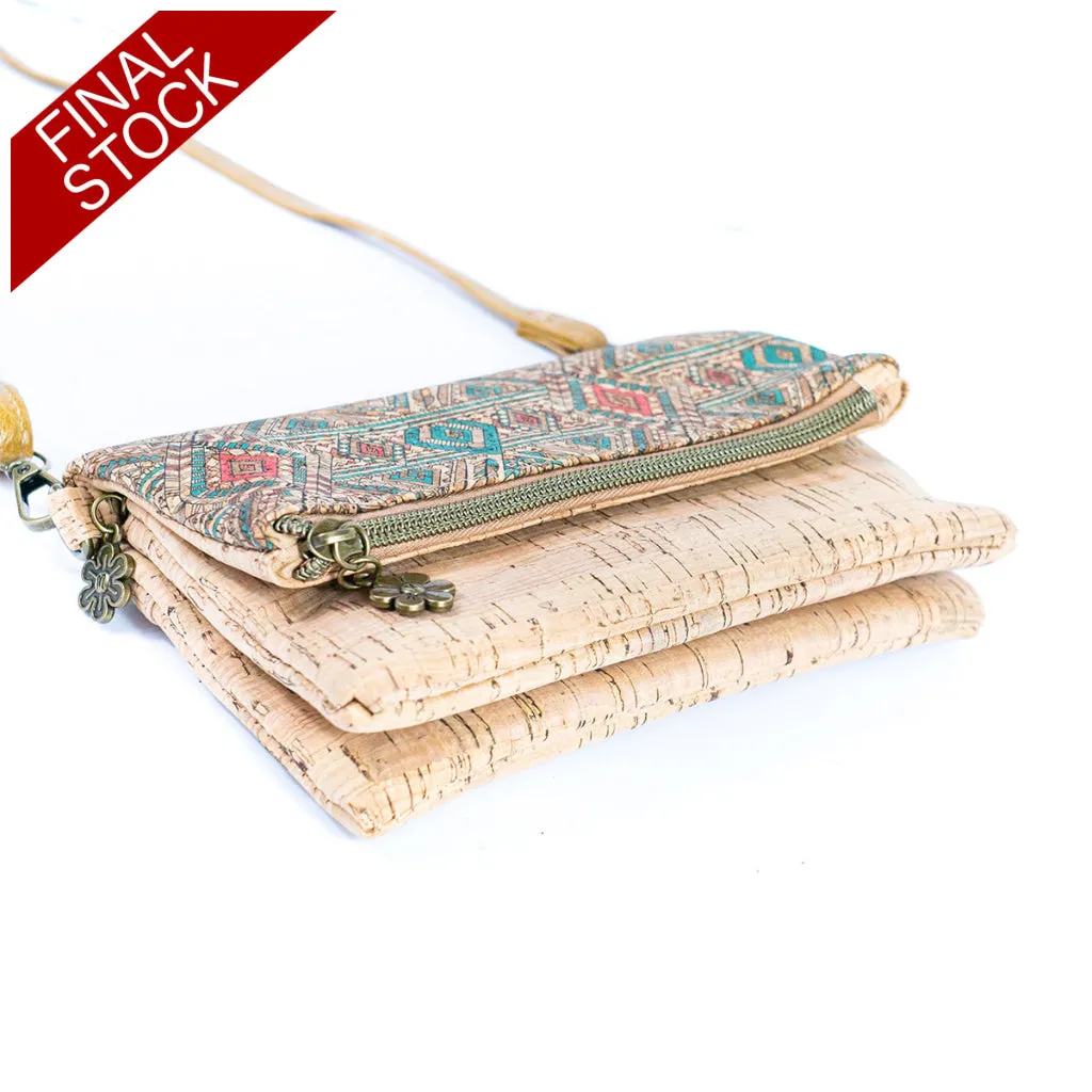 Flash Sale Printed Cork Foldable Crossbody and Phone Bag for Women BAGD-554