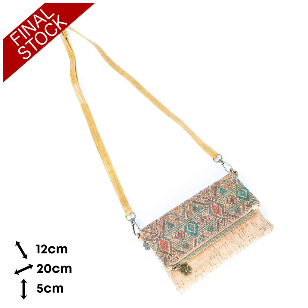 Flash Sale Printed Cork Foldable Crossbody and Phone Bag for Women BAGD-554