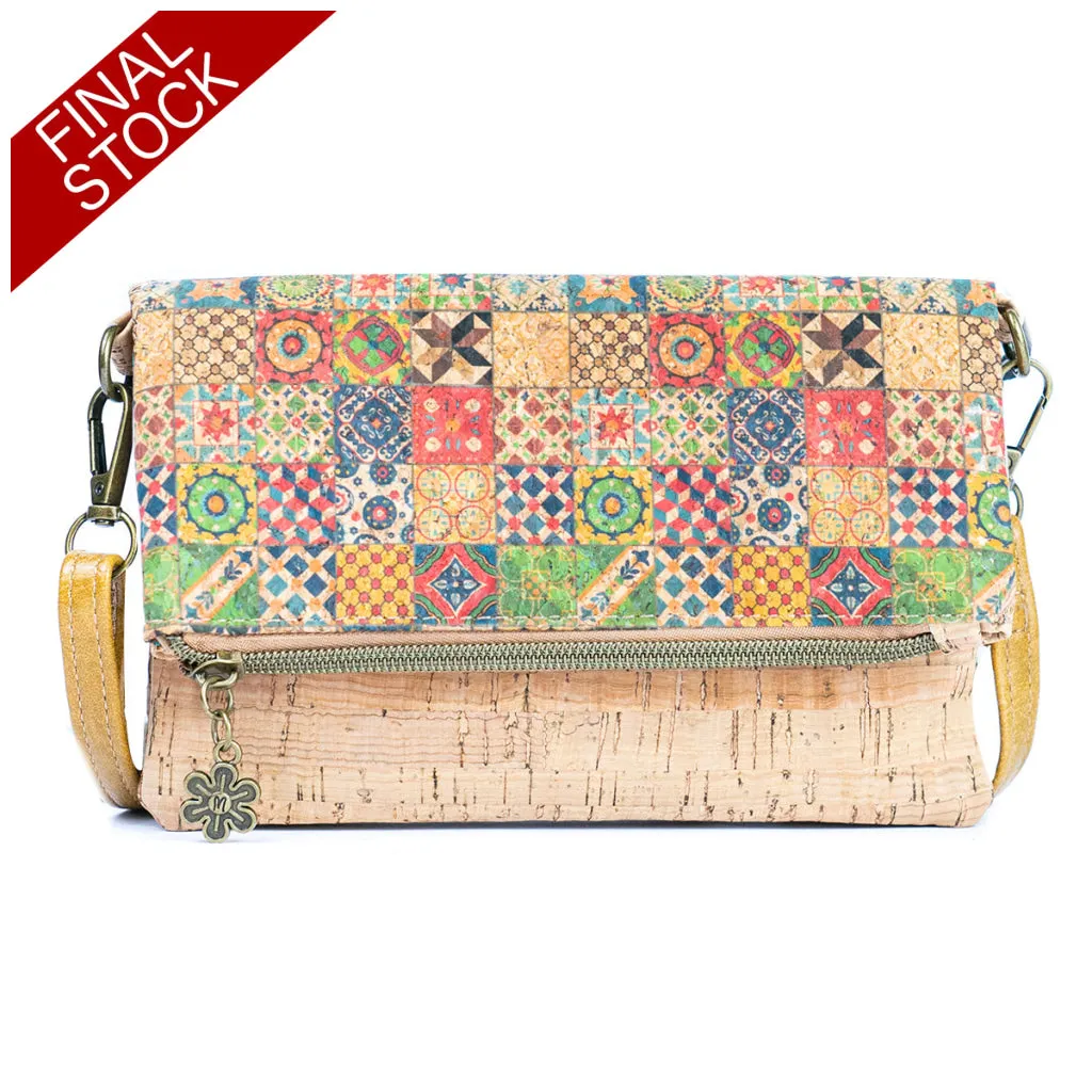 Flash Sale Printed Cork Foldable Crossbody and Phone Bag for Women BAGD-554