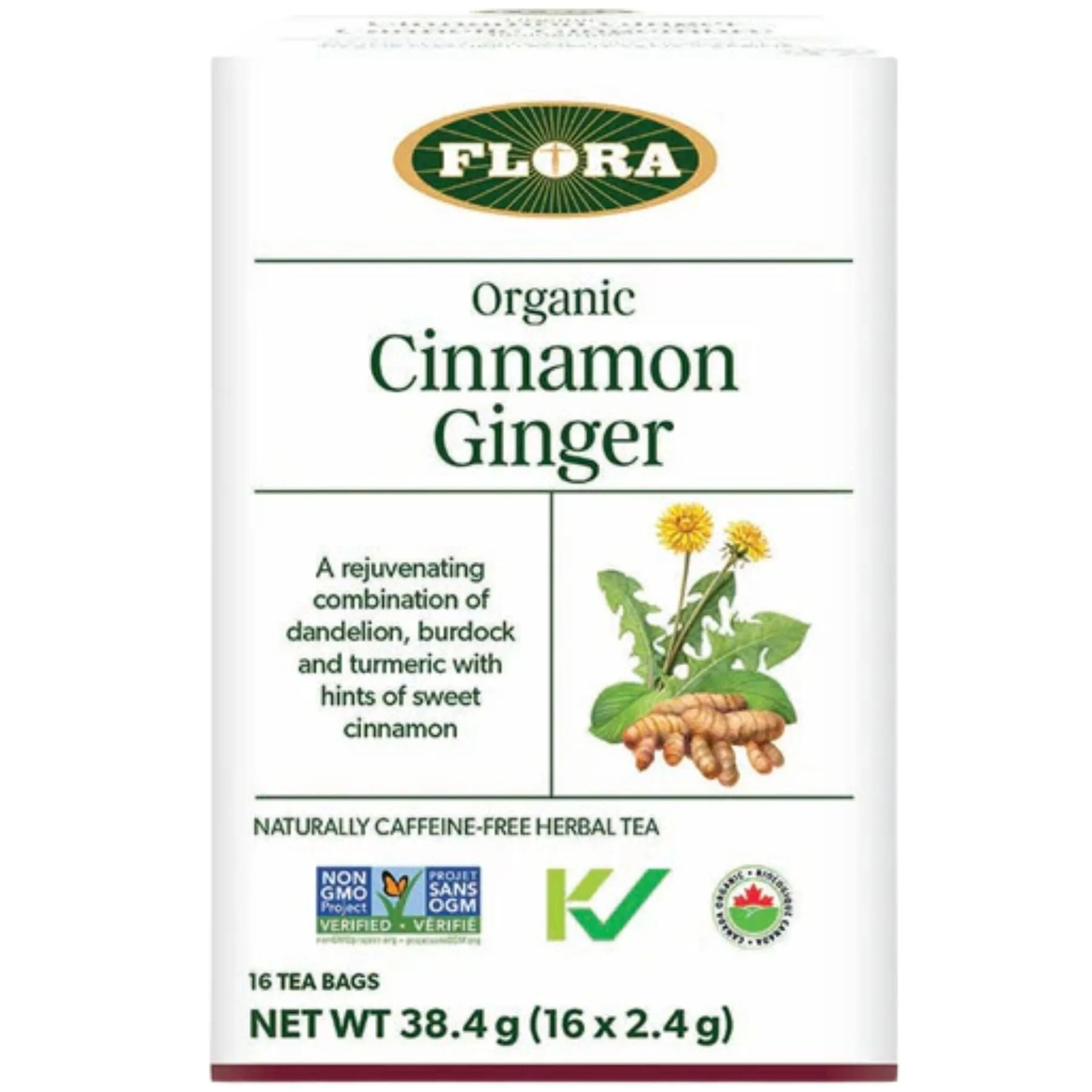 Flora Cinnamon Ginger Tea 16ct