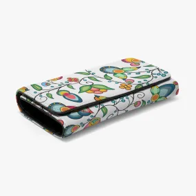 Floral Bounty White Foldable Wallet