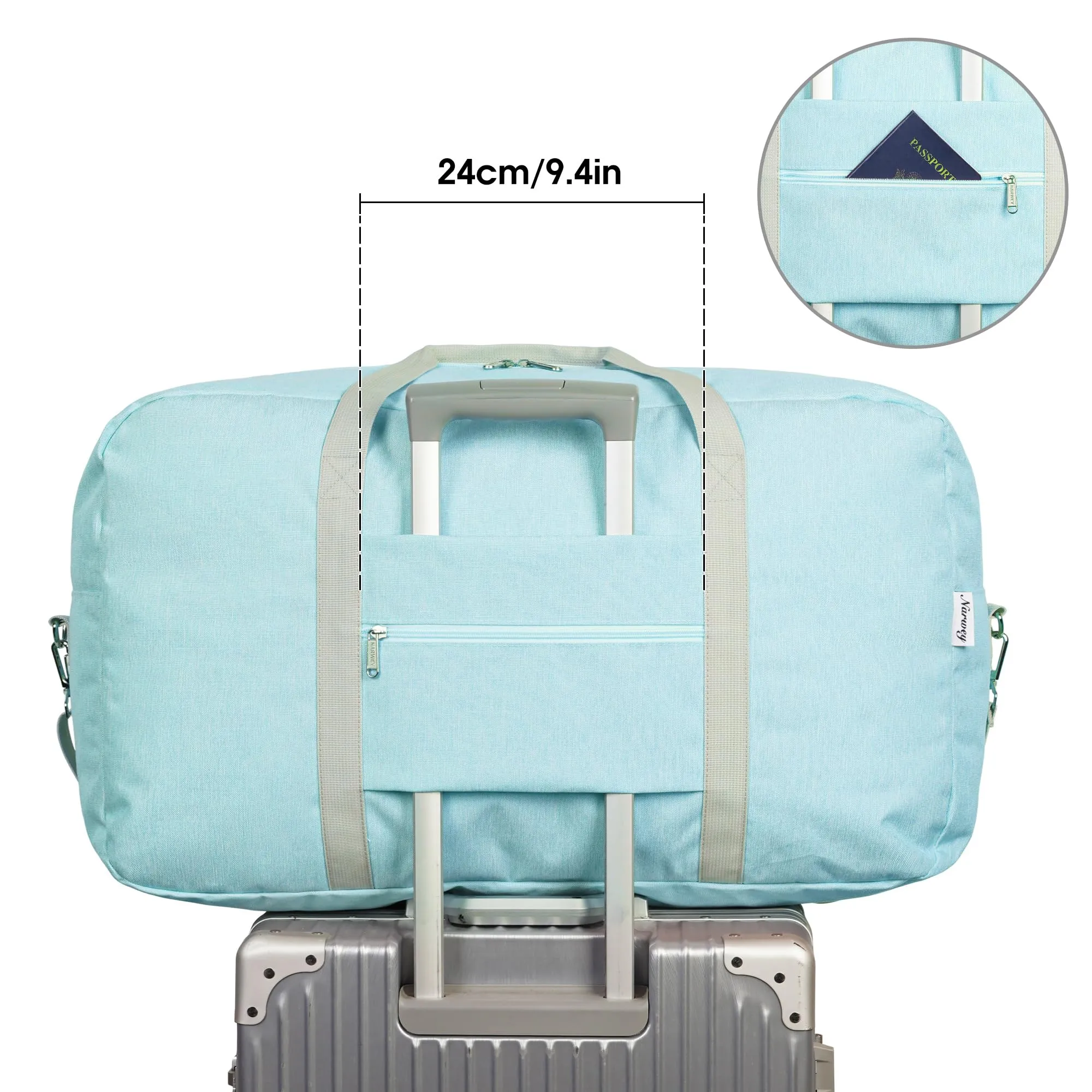 Foldable Travel Duffel Bag Carry on Luggage With Shoulder Strap