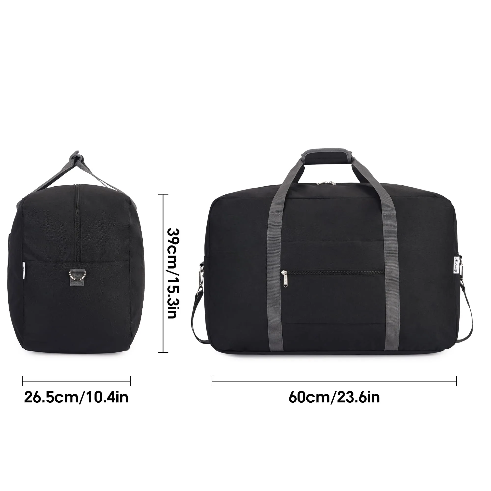 Foldable Travel Duffel Bag Carry on Luggage With Shoulder Strap