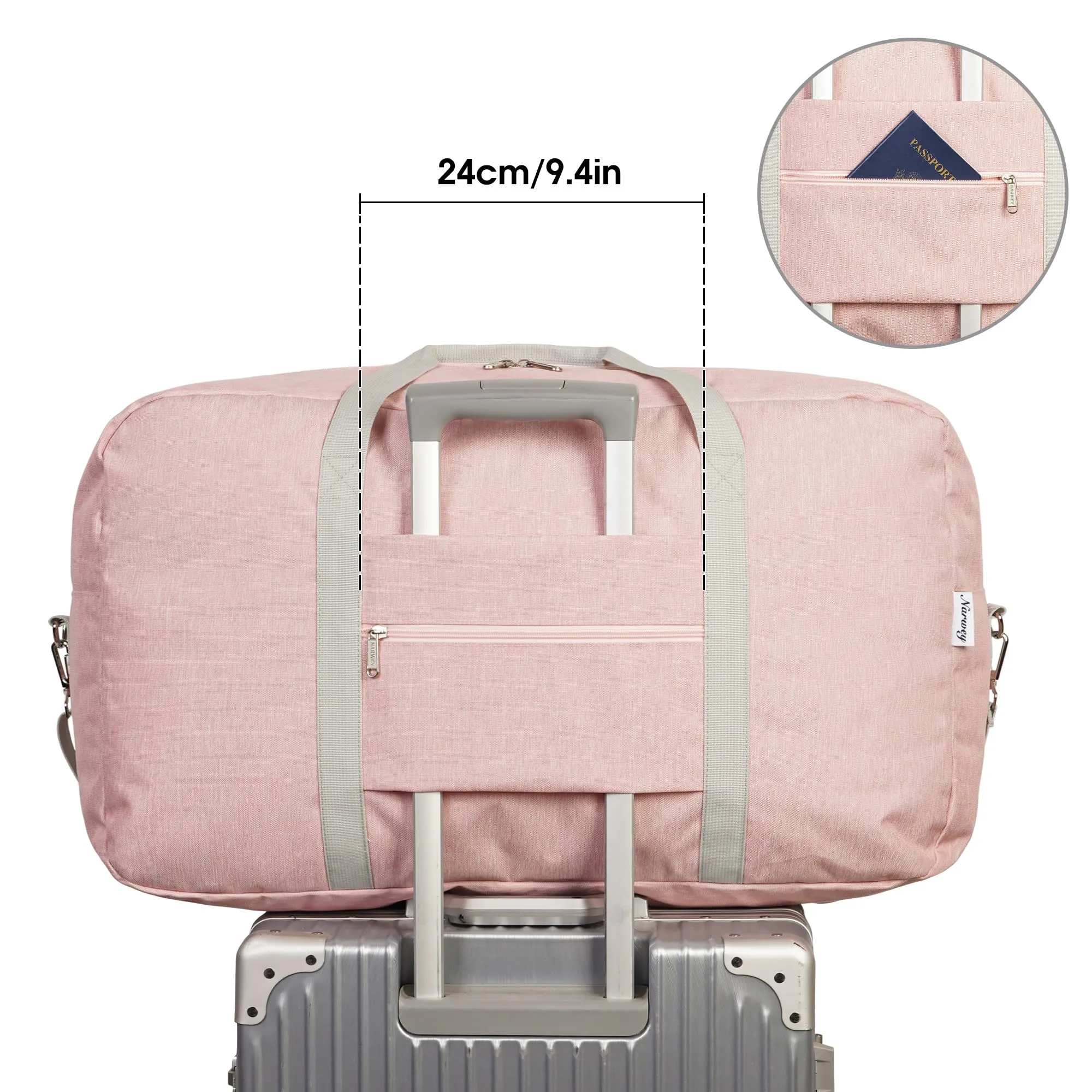 Foldable Travel Duffel Bag Carry on Luggage With Shoulder Strap