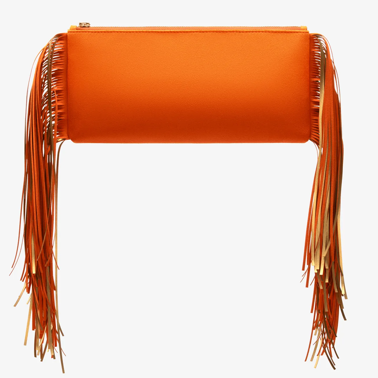 Fringe Clutch "ANNA Orange"