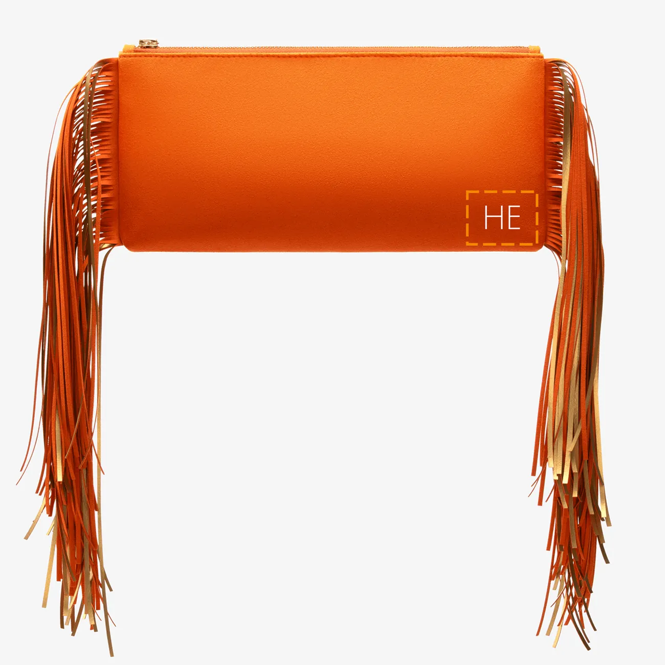 Fringe Clutch "ANNA Orange"