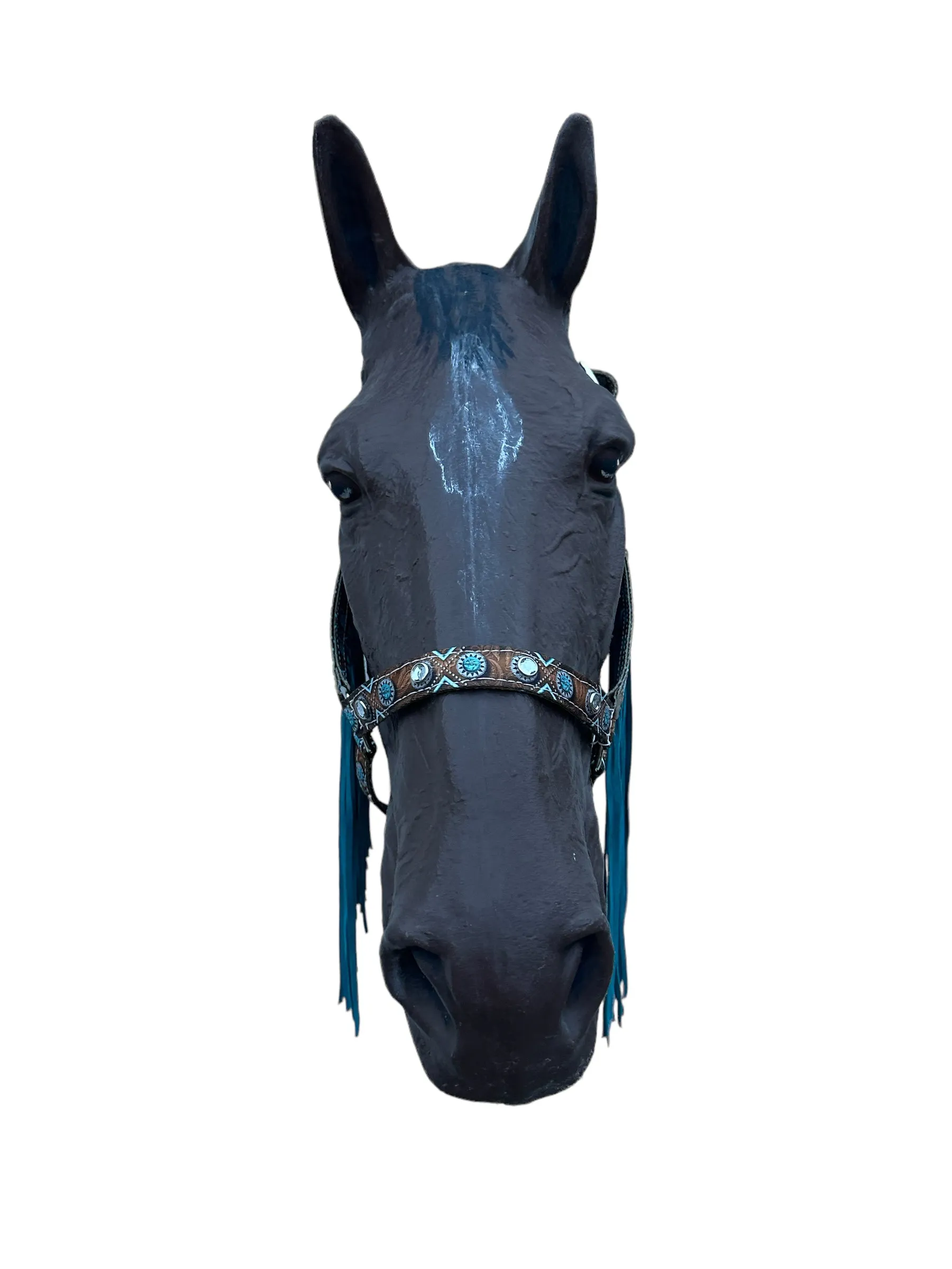 Fringe nylon horse halter