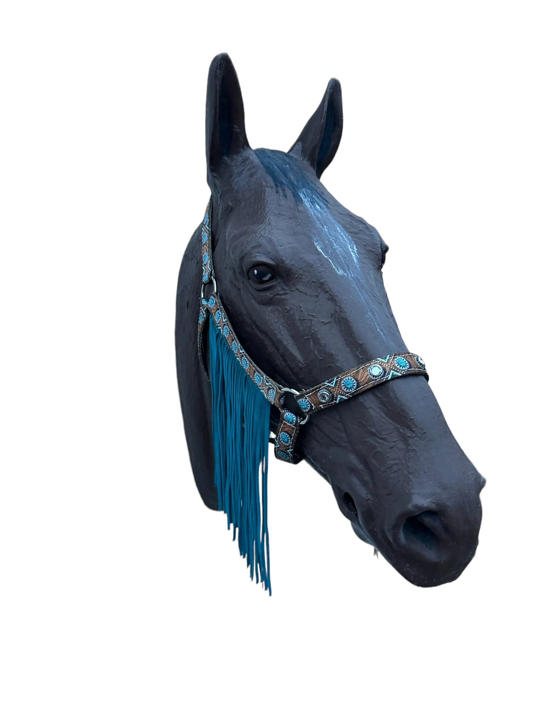 Fringe nylon horse halter