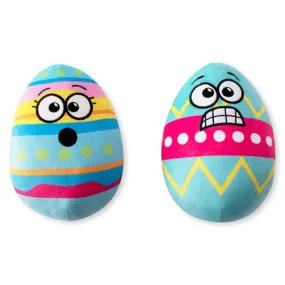 Fringe Painted Egg Dog Toy Pair