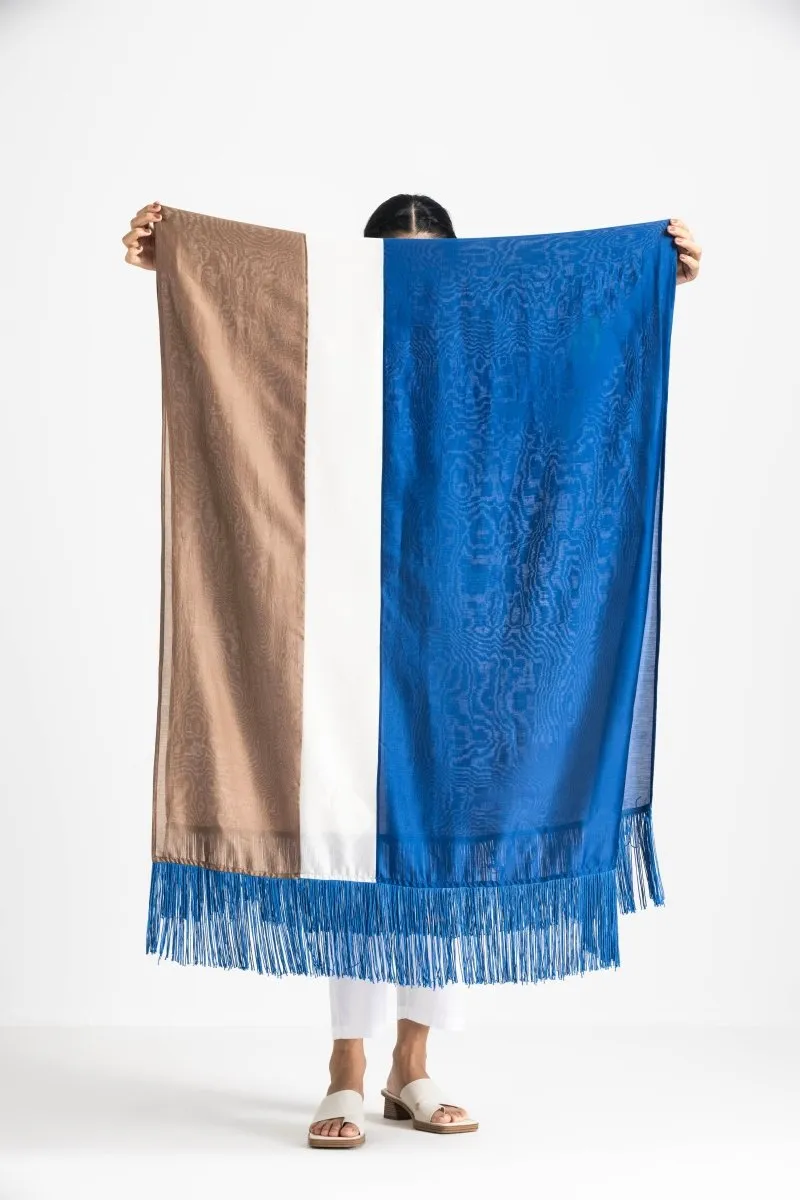 Fringe Scarf - Electric Blue