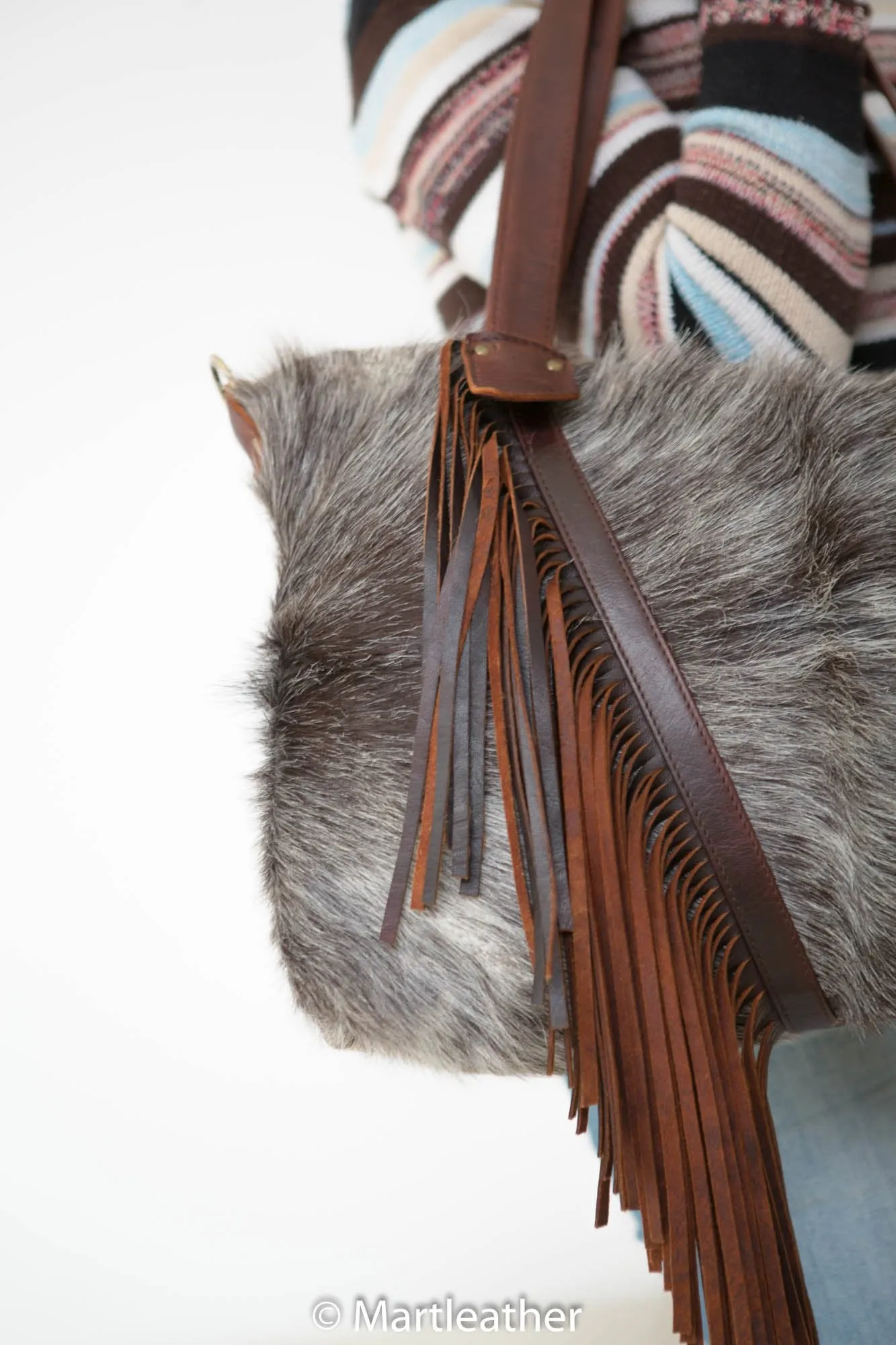 Fur & Leather fringe bag