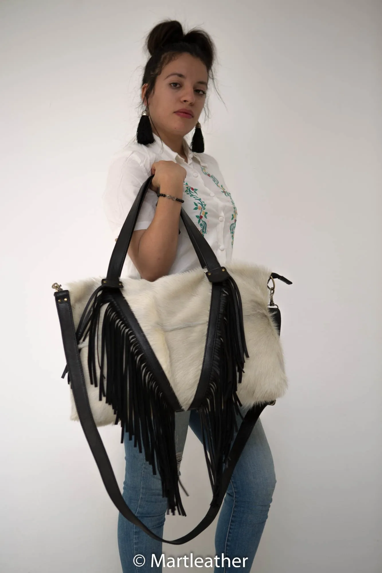 Fur & Leather fringe bag