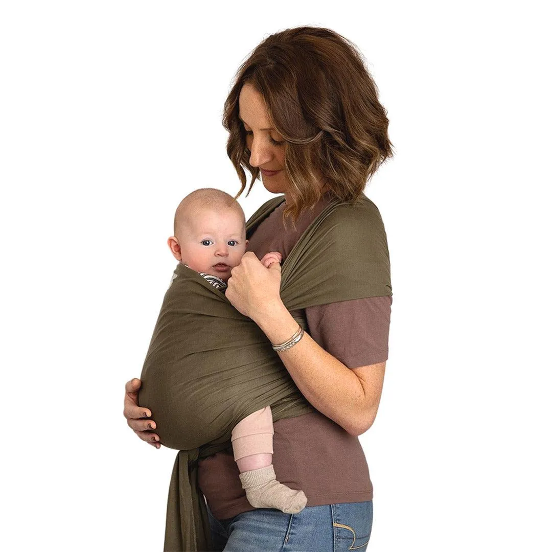 Gaia Stretchy Baby Wrap Carrier - Pure Tencel - Forest Green