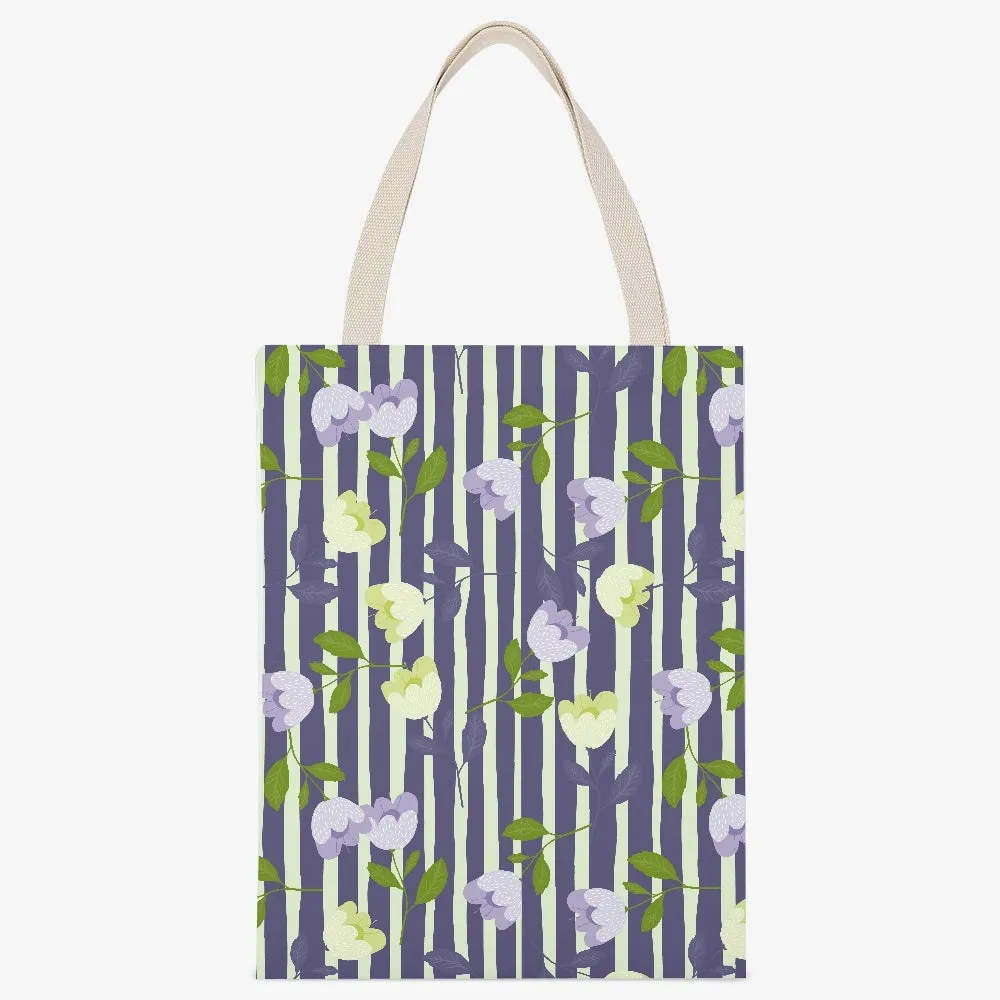 Garden Blues Canvas Tote