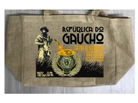 GAUCHO YERBA MATE BURLAP TOTE BAG