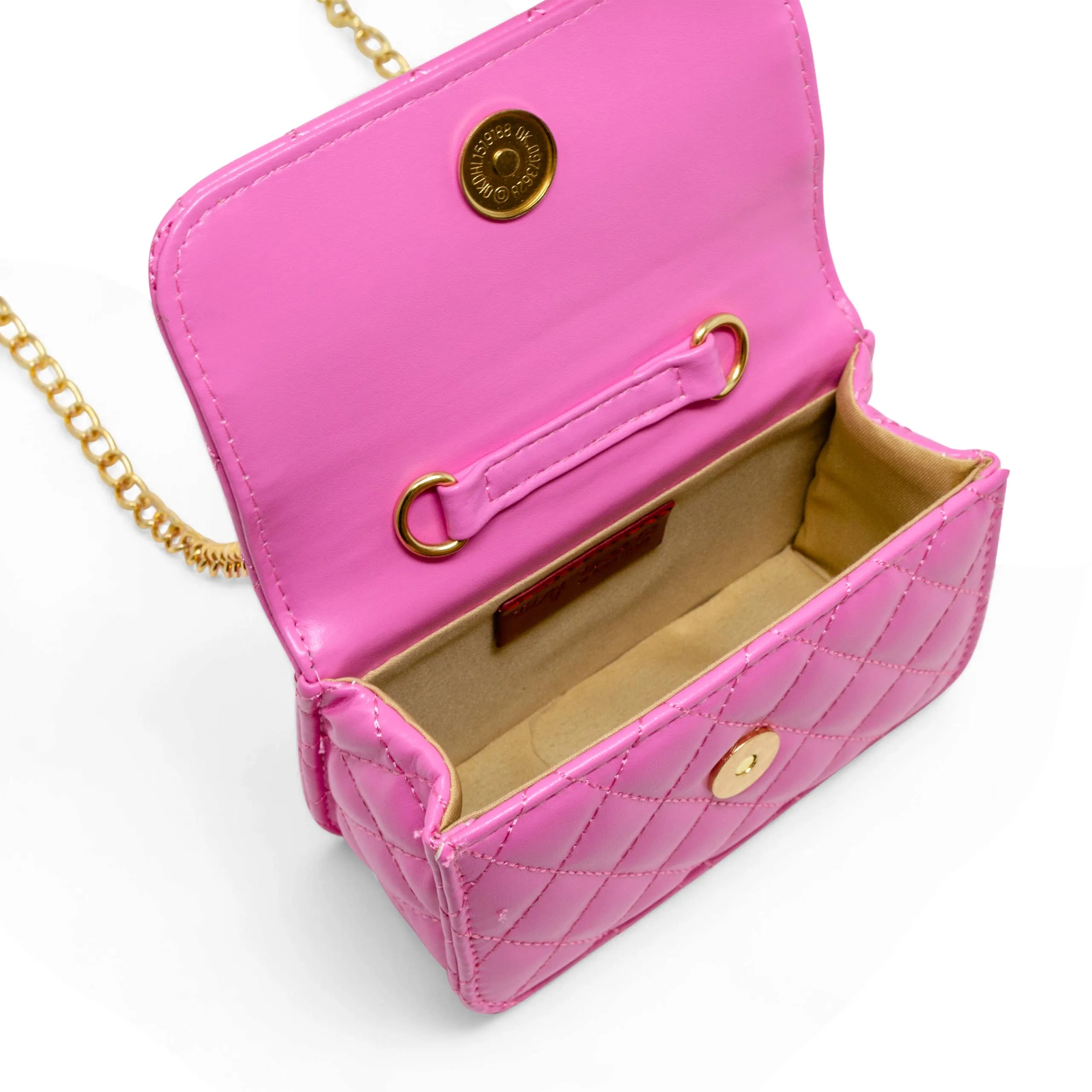 Girl's Classic Link Chain Top Handle Handbag: Pink