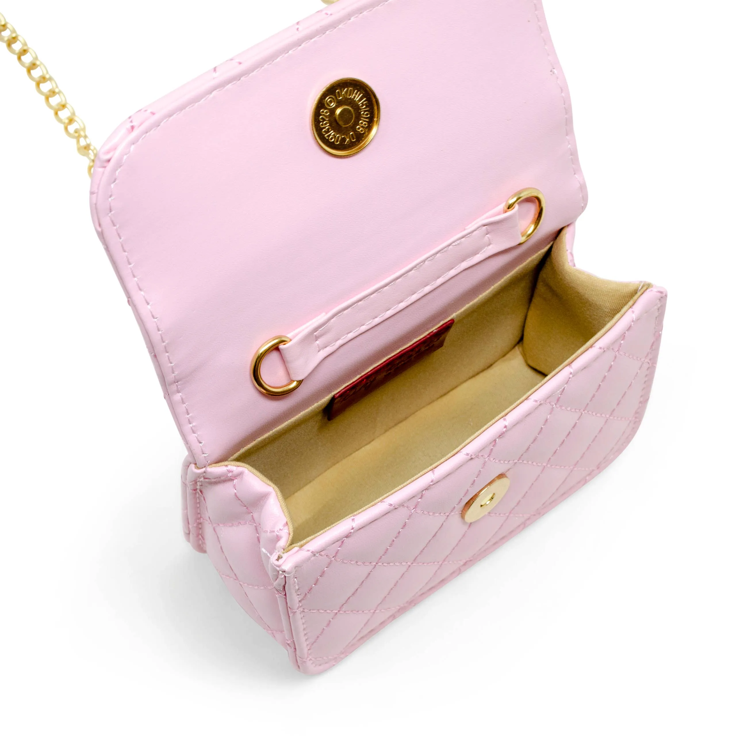 Girl's Classic Link Chain Top Handle Handbag: Pink