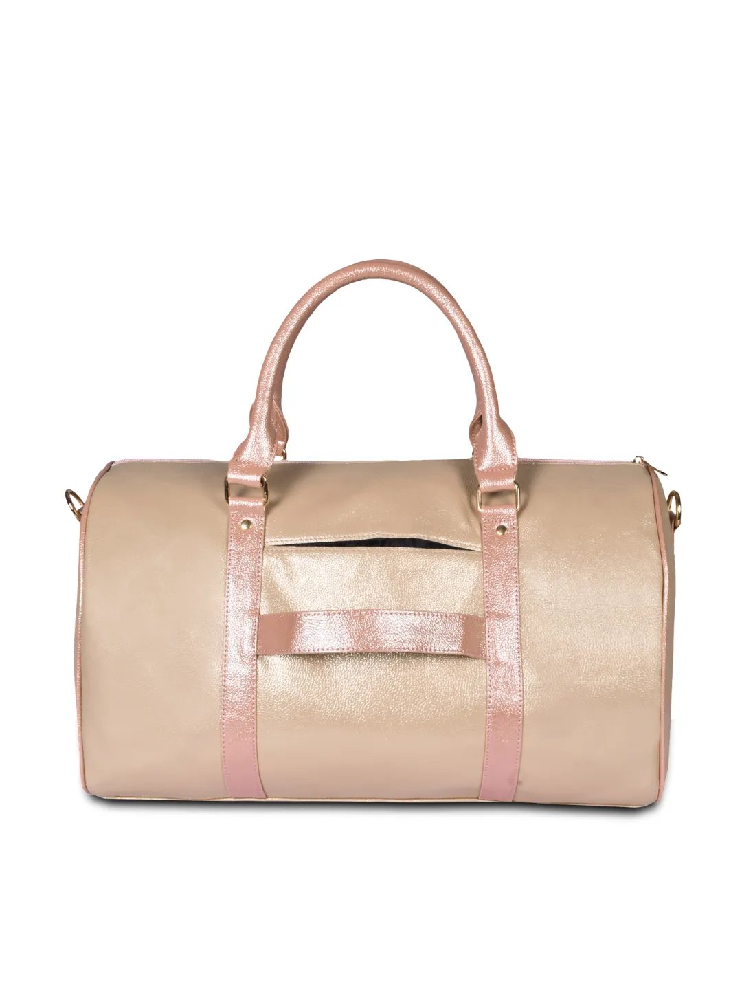 Gold & Pink Cabin Bag with Toiletry Kit - Carry on Luggage