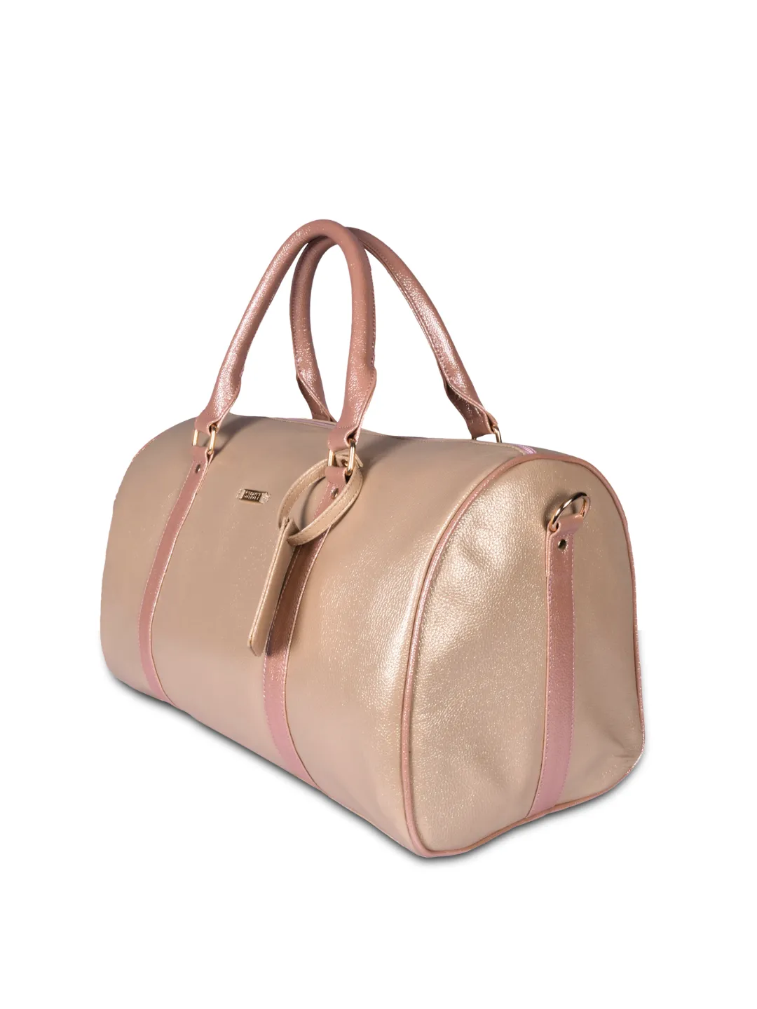 Gold & Pink Cabin Bag with Toiletry Kit - Carry on Luggage