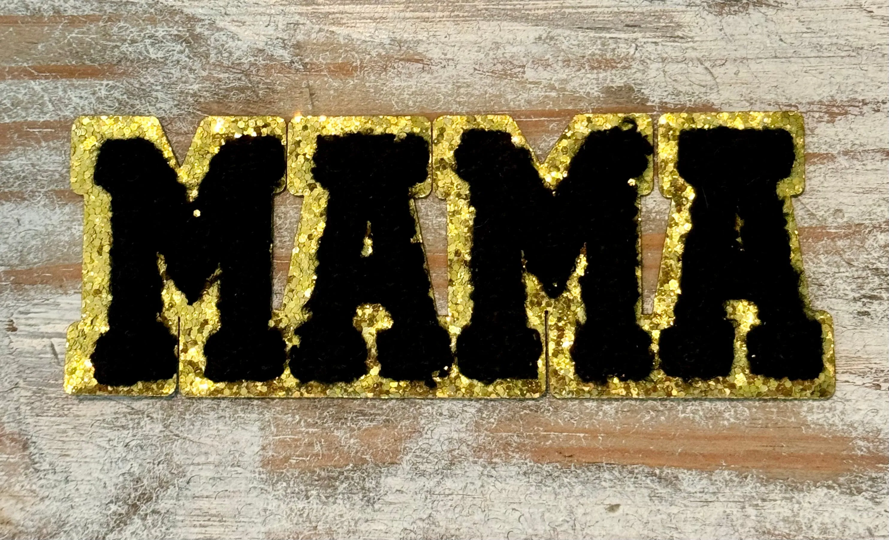 Gold Mama Iron On Patches