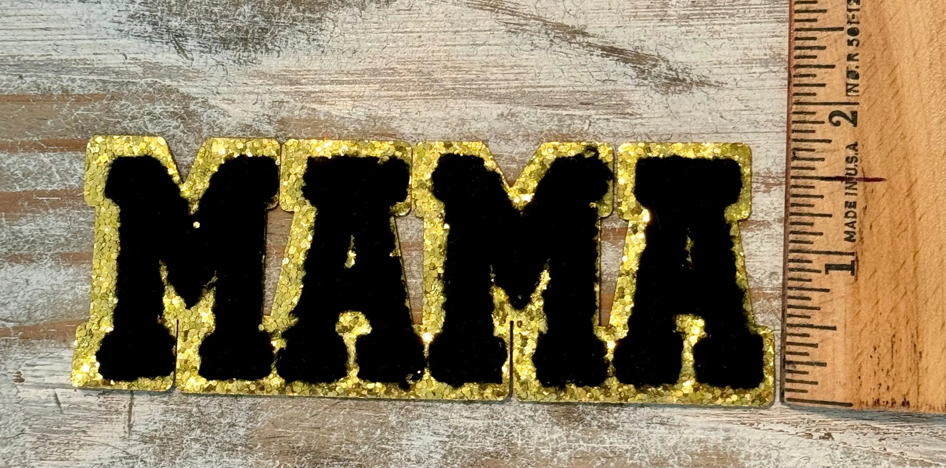 Gold Mama Iron On Patches