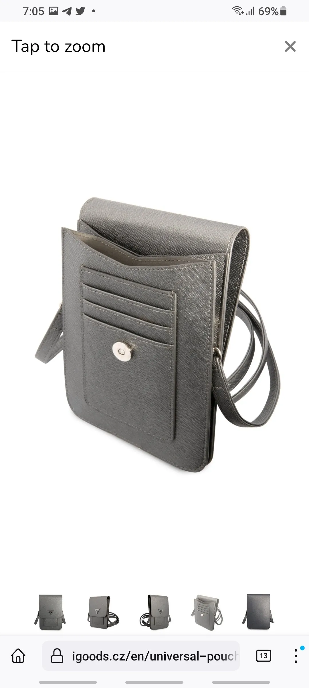 GUESS WALLET UNIVERSAL PHONE BAG WITH STRAP