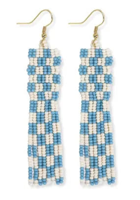 Harriet Woven Beaded Fringe Earrings