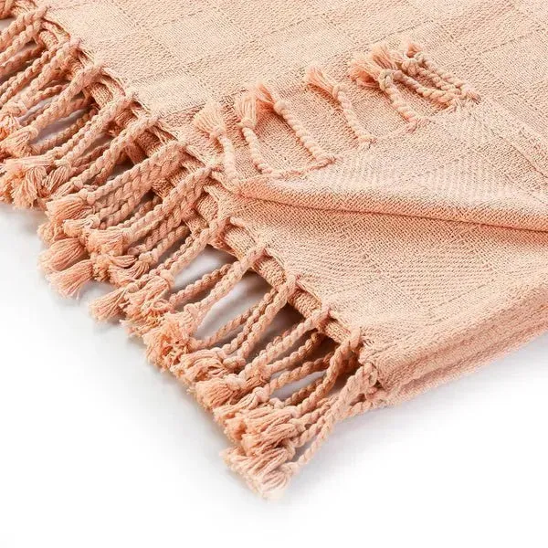 Heather 80213PCH Peach Throw Blanket