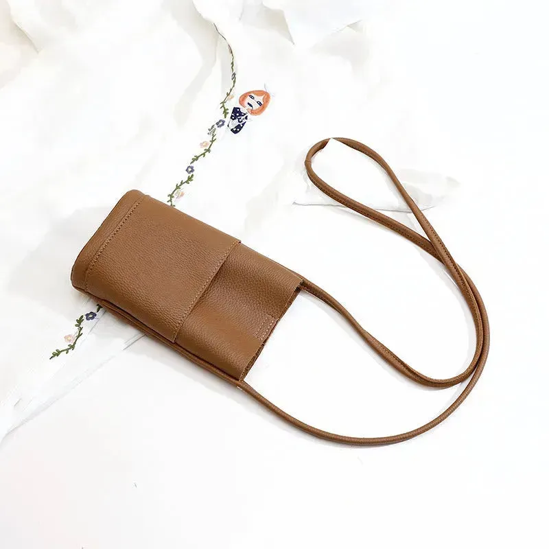 High-grade Soft Leather Mobile Phone Bag Female Mini Crossbody bag