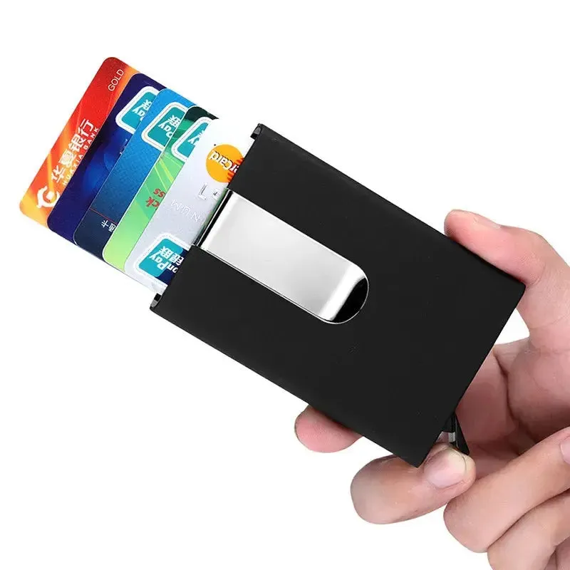 High Quality Men Wallet Credit Card Holder Aluminum Wallet Cash Clip Holder