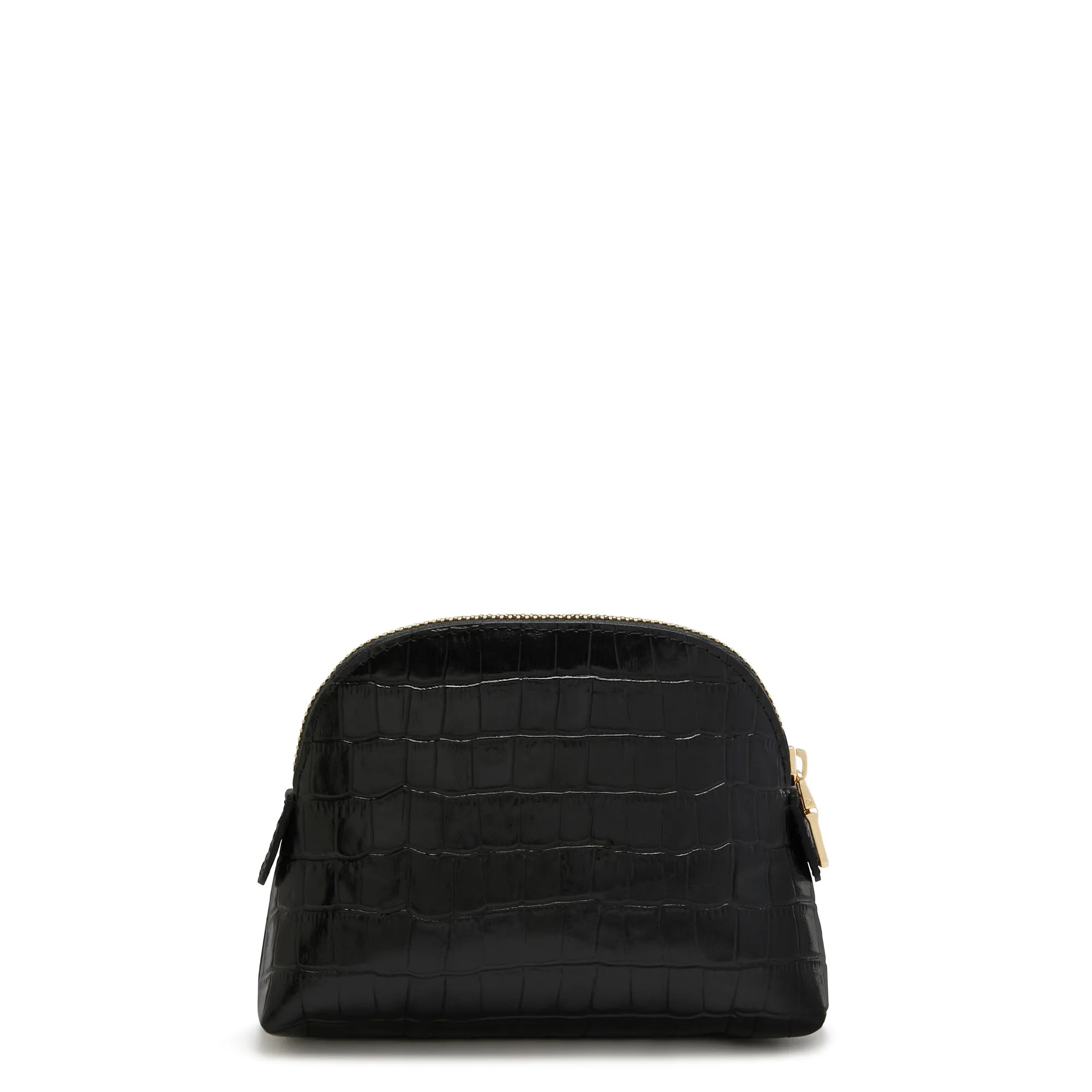 Honoré Babette croco black calfskin leather toiletry bag