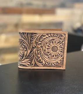 IWR-1B - Ranger Belt Co. Hand Carved Floral Leather Wallet