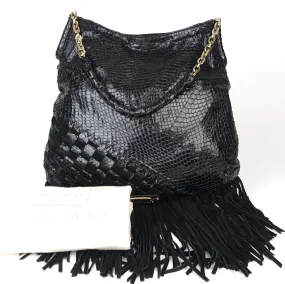 Jimmy Choo Tatum Python Fringe Bag