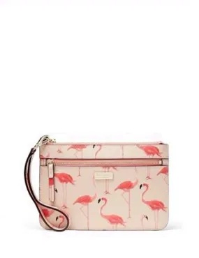 Kate Spade New York Shore Street Tinie Flamingo Wristlet