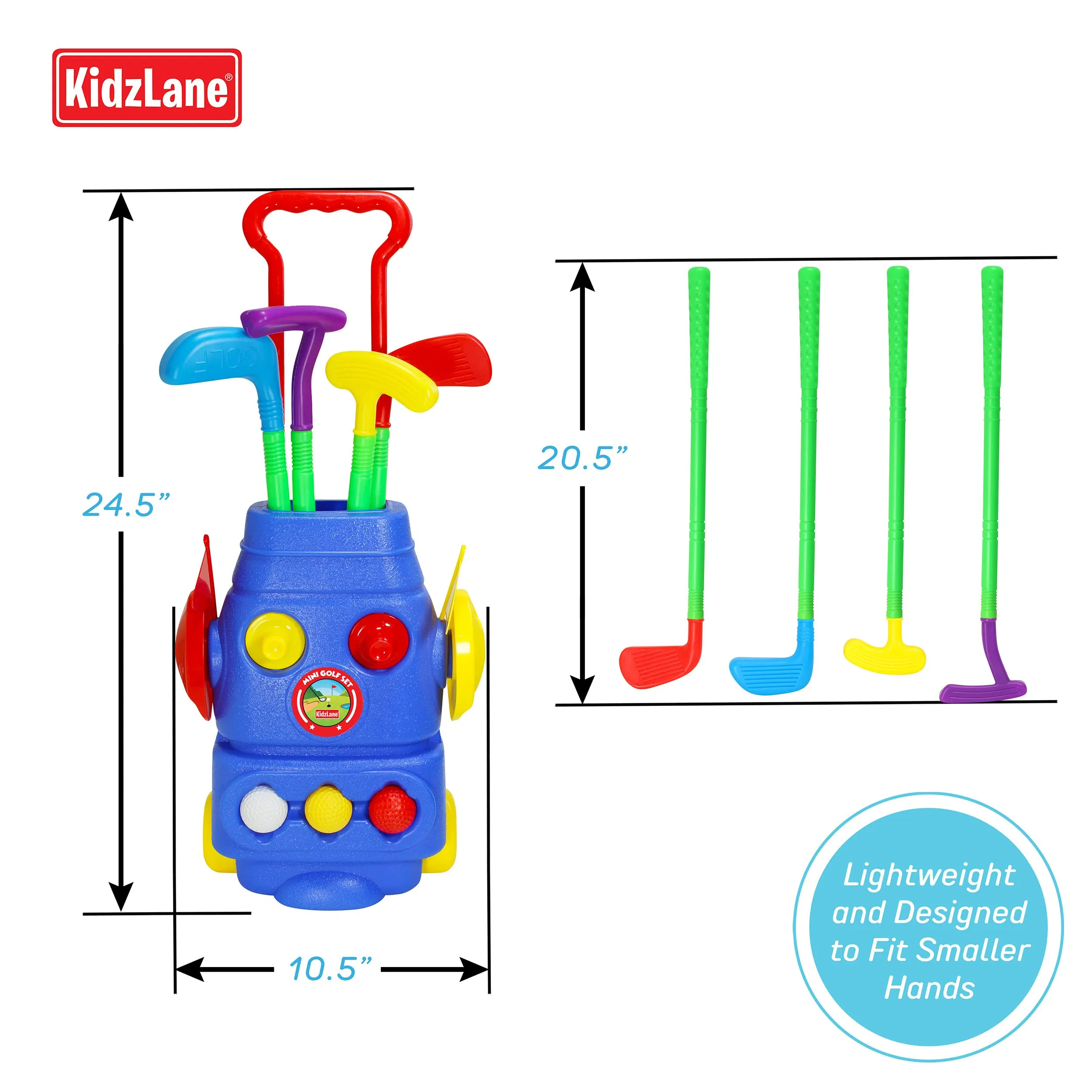 Kidzlane Golf Set for Kids and Toddlers | Complete Golf Club Toy Set for Toddlers & Kids