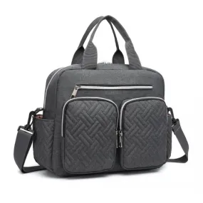 Kono Durable & Functional Changing Tote Bag for Moms & Dads - Dark Grey | Spacious Diaper Bag | Waterproof & Stylish Design