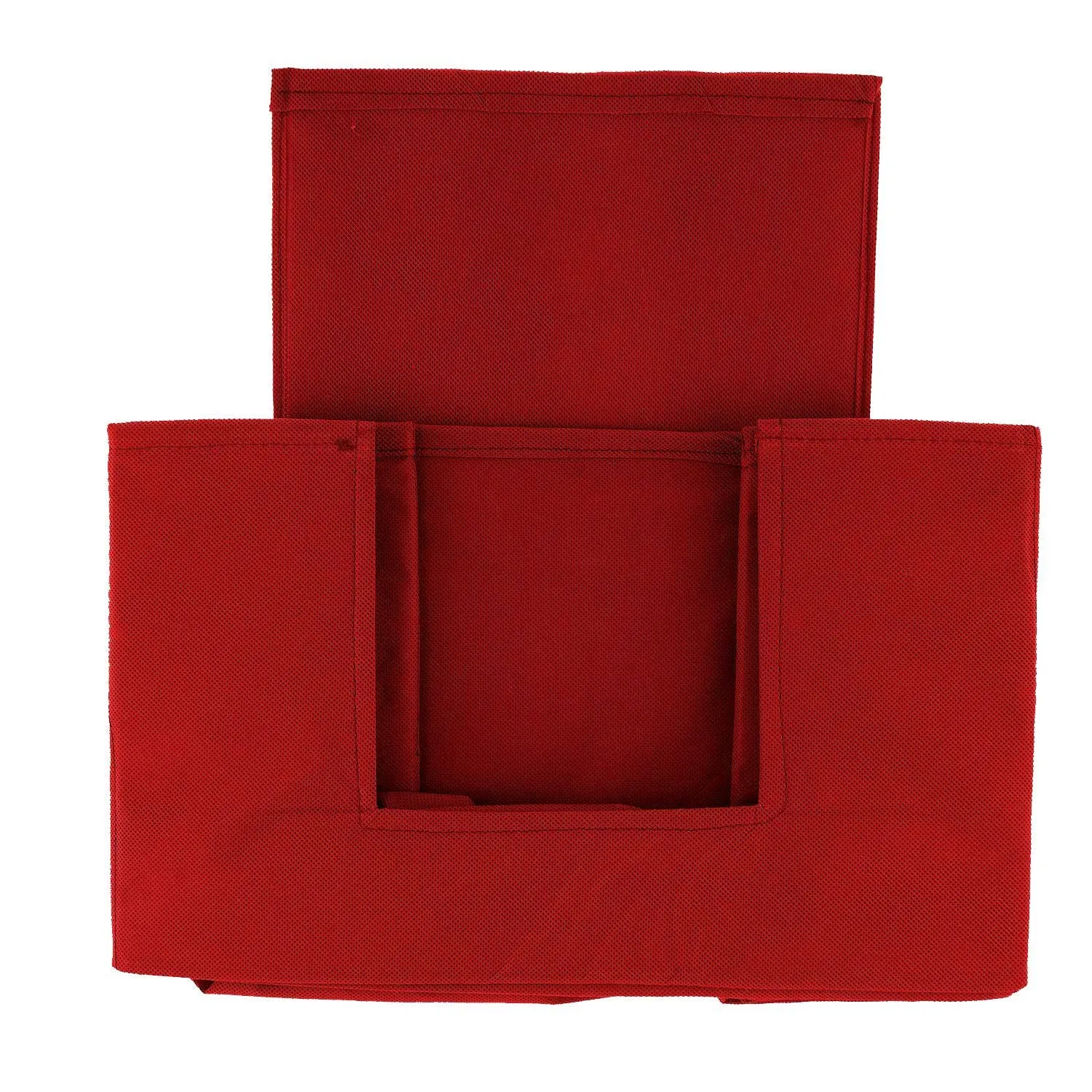 Kuber Industries Non-Woven Fabric Foldable Cloth Storage Boxes Organizer for Wardrobe With Handle (Red)-KUBMART11433 (F_26_KUBMART016916)