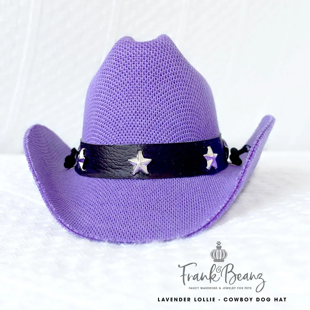 Lavender Lollie Cowboy Dog Hats for Small Medium Dogs Costumes for Pets