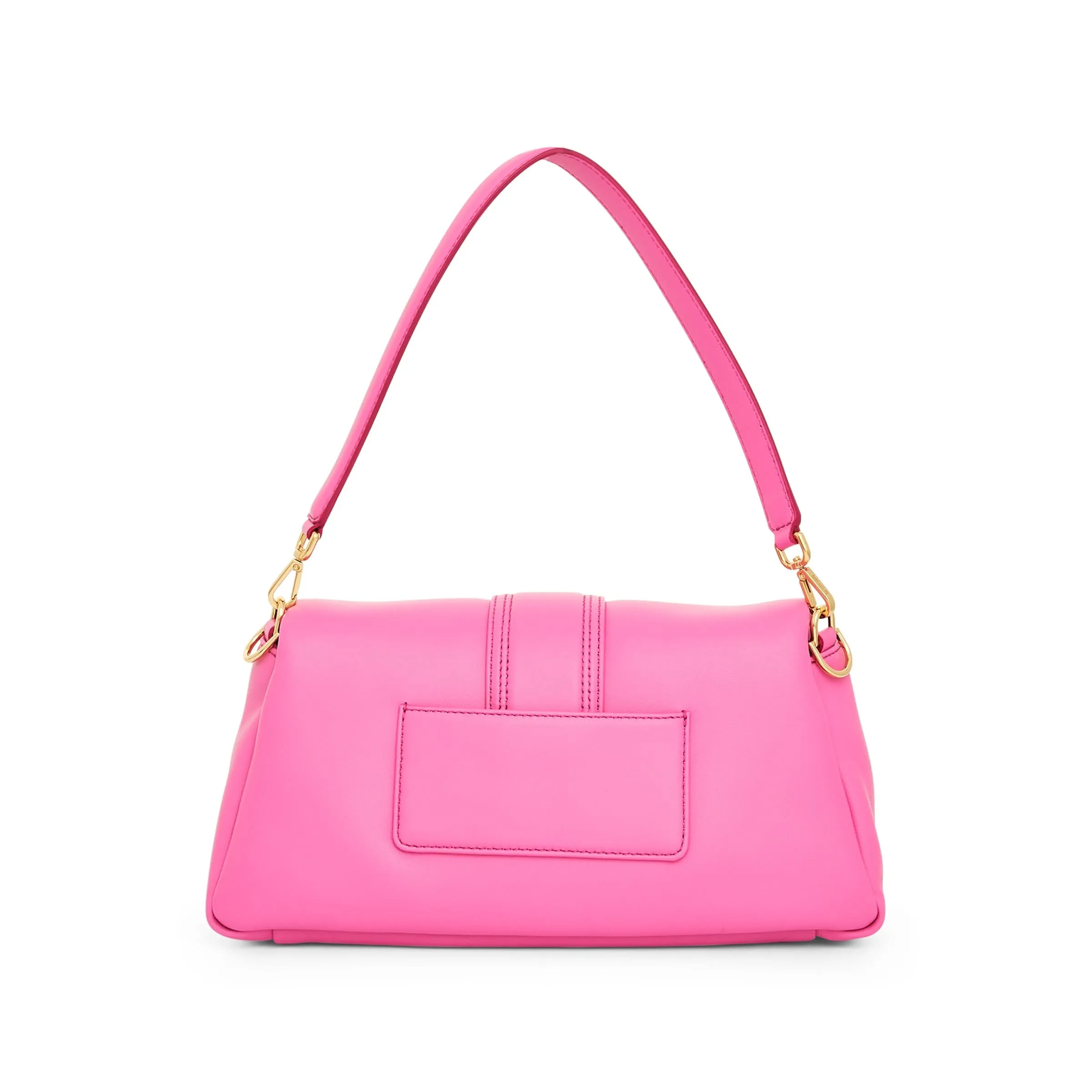 Le Bambimou Leather Bag in Neon Pink