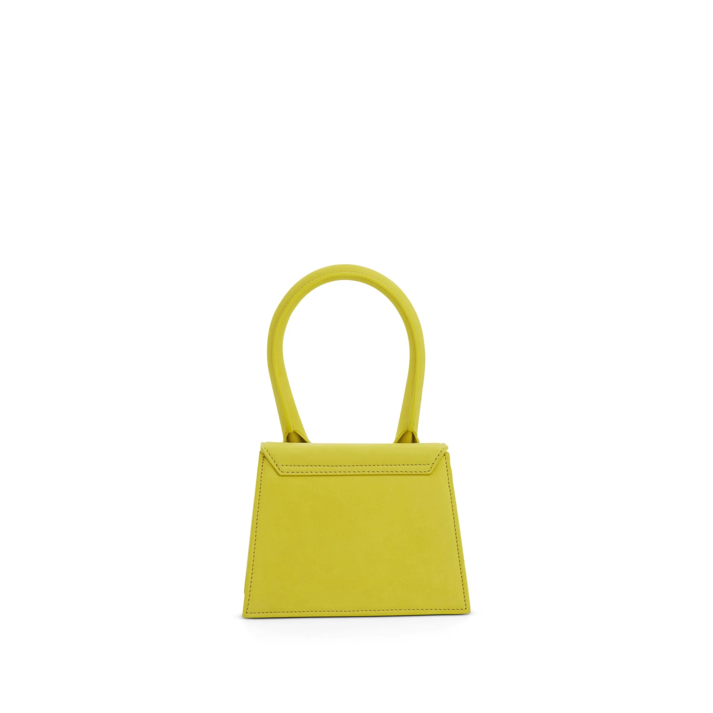 Le Chiquito Moyen Leather Bag in Neon Yellow